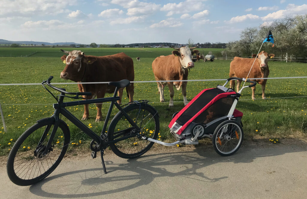 Vanmoof S2 S3 electrified mit Thule Croozer Anh nger Update S5